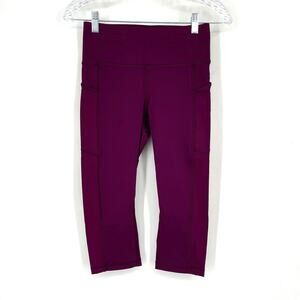 Lululemon Mind Over Miles Crop Purple Marvel Size 6